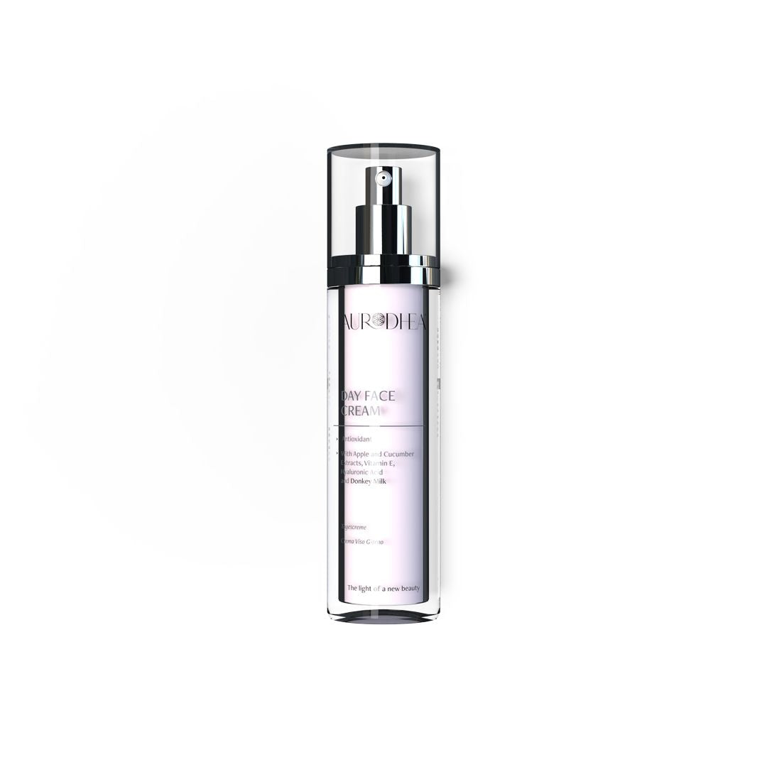 Day Face Cream with Donkey Milk - 50 ml Enriched with Vitamin E, Hyaluronic Acid, Apple and Cucumber extracts