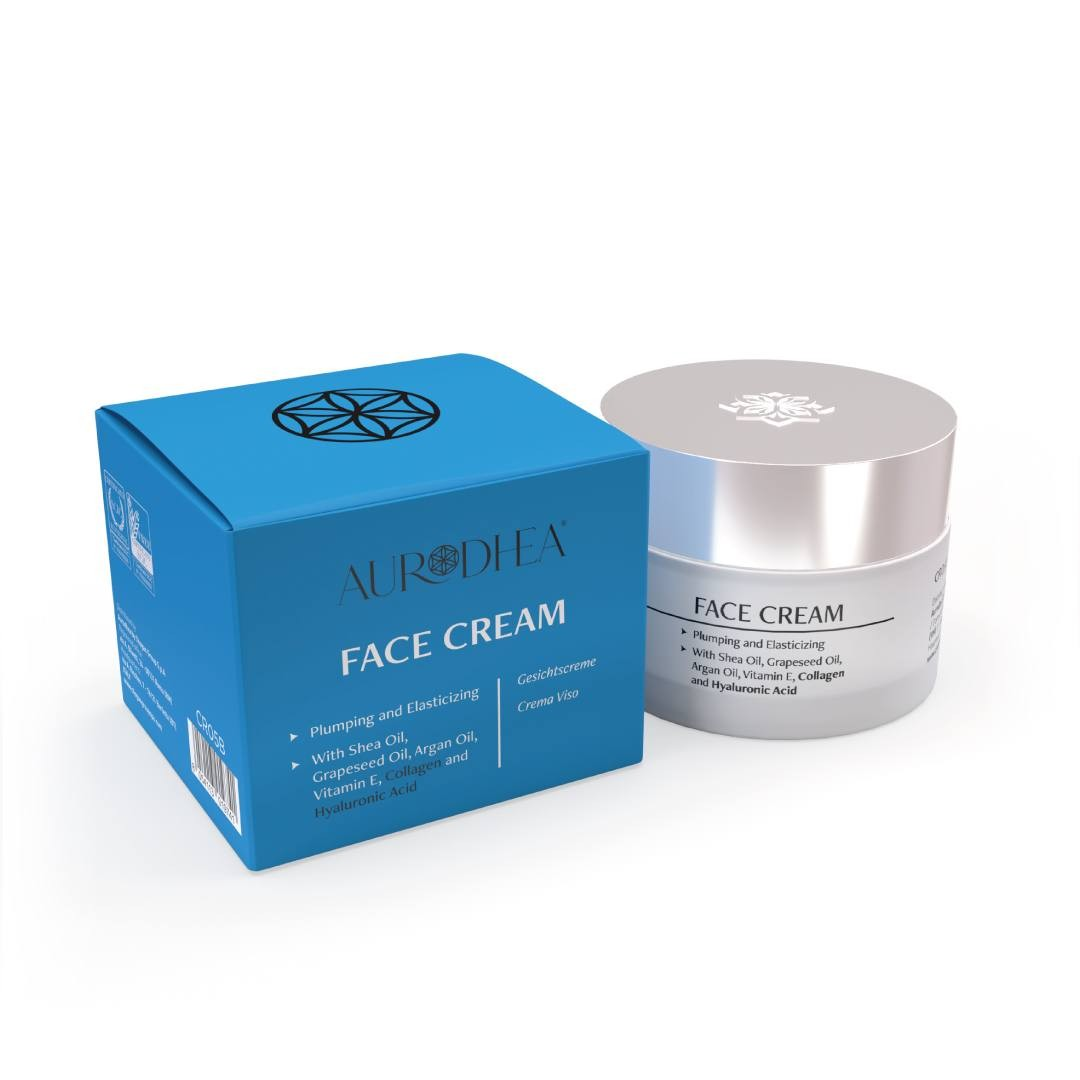 Face Cream with Collagen and Hyaluronic Acid - 50 ml Enriched with Grapeseed Oil, Argan Oil, Shea Oil and Vitamin E