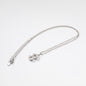 'Gleaming Oval Hoops' rhodium-plated metal necklace