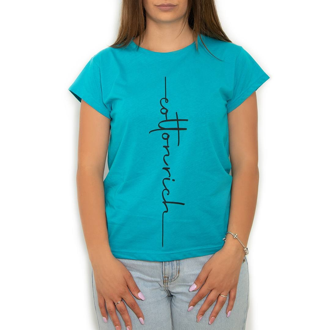 Cotton-Rich Basic T-Shirt, emerald green – Classic